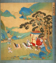 The Emperor Mu Wang of the Chou Dynasty in His Chariot, from a History of Chinese Emperors